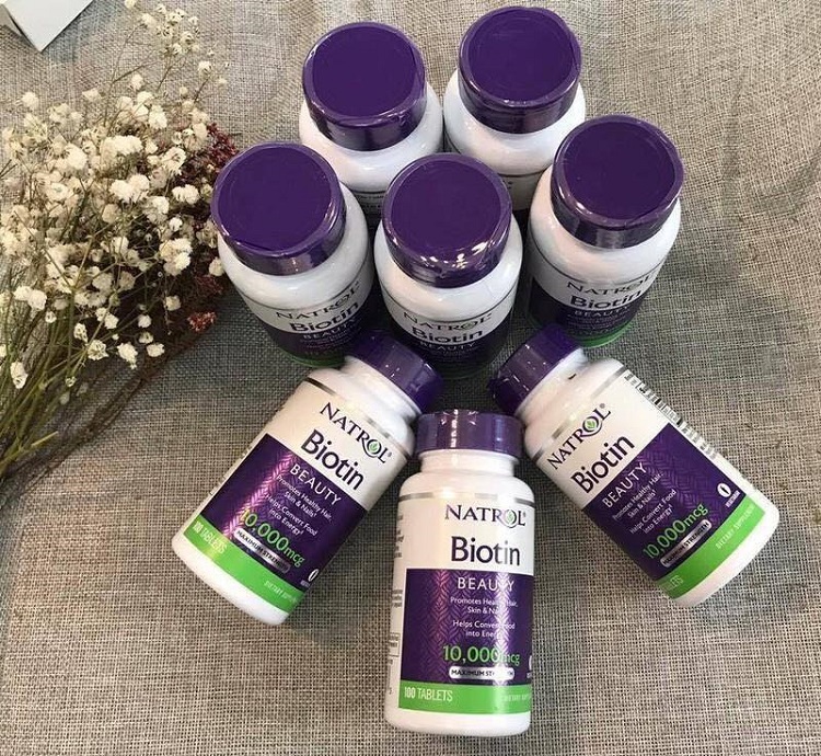 Viên Uống Hỗ Trợ Mọc Tóc, Móng Natrol Biotin 10.000mcg